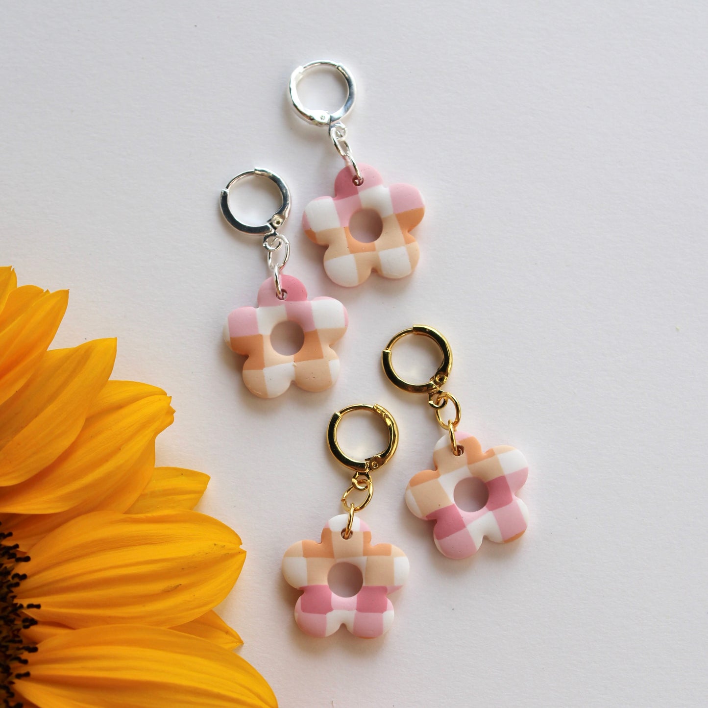 Orange and Pink Gingham in Flora Mini