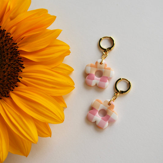 Orange and Pink Gingham in Flora Mini