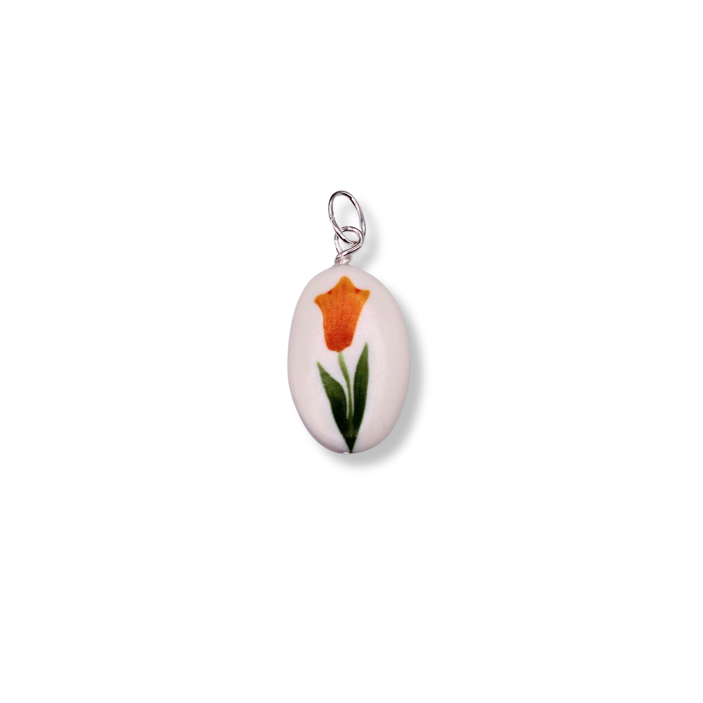 Orange Tulip Necklace