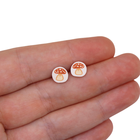 Orange Mushroom Studs