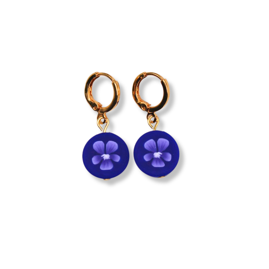 February Birth Month Flower Hoops