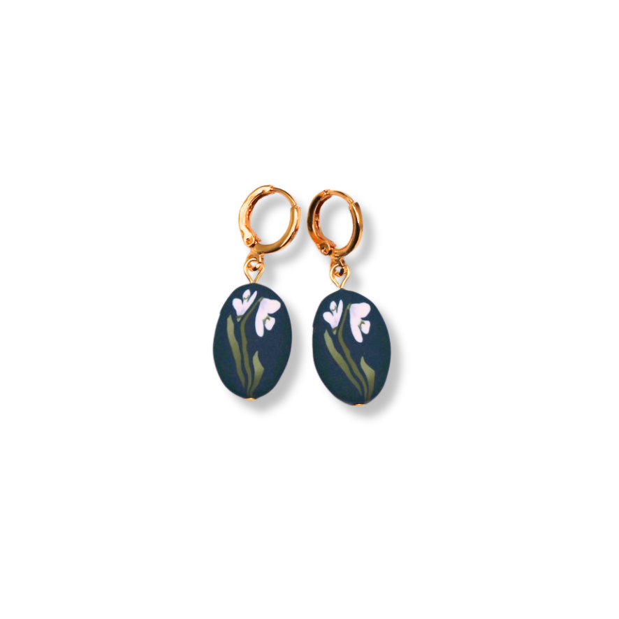 January Birth Month Flower Hoops