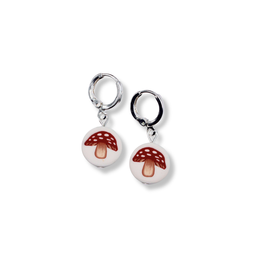 Red Mushroom Hoops