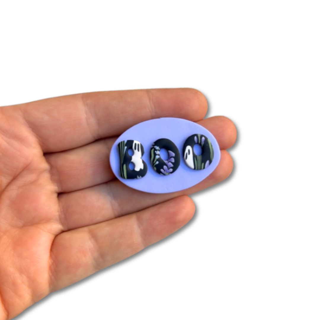 BOO Ghosts and Flowers Magnet