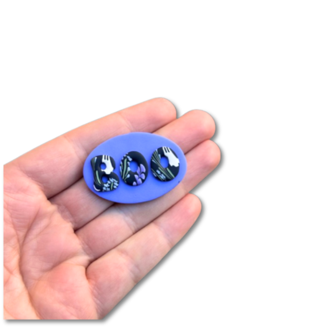 BOO Ghosts and Flowers Magnet