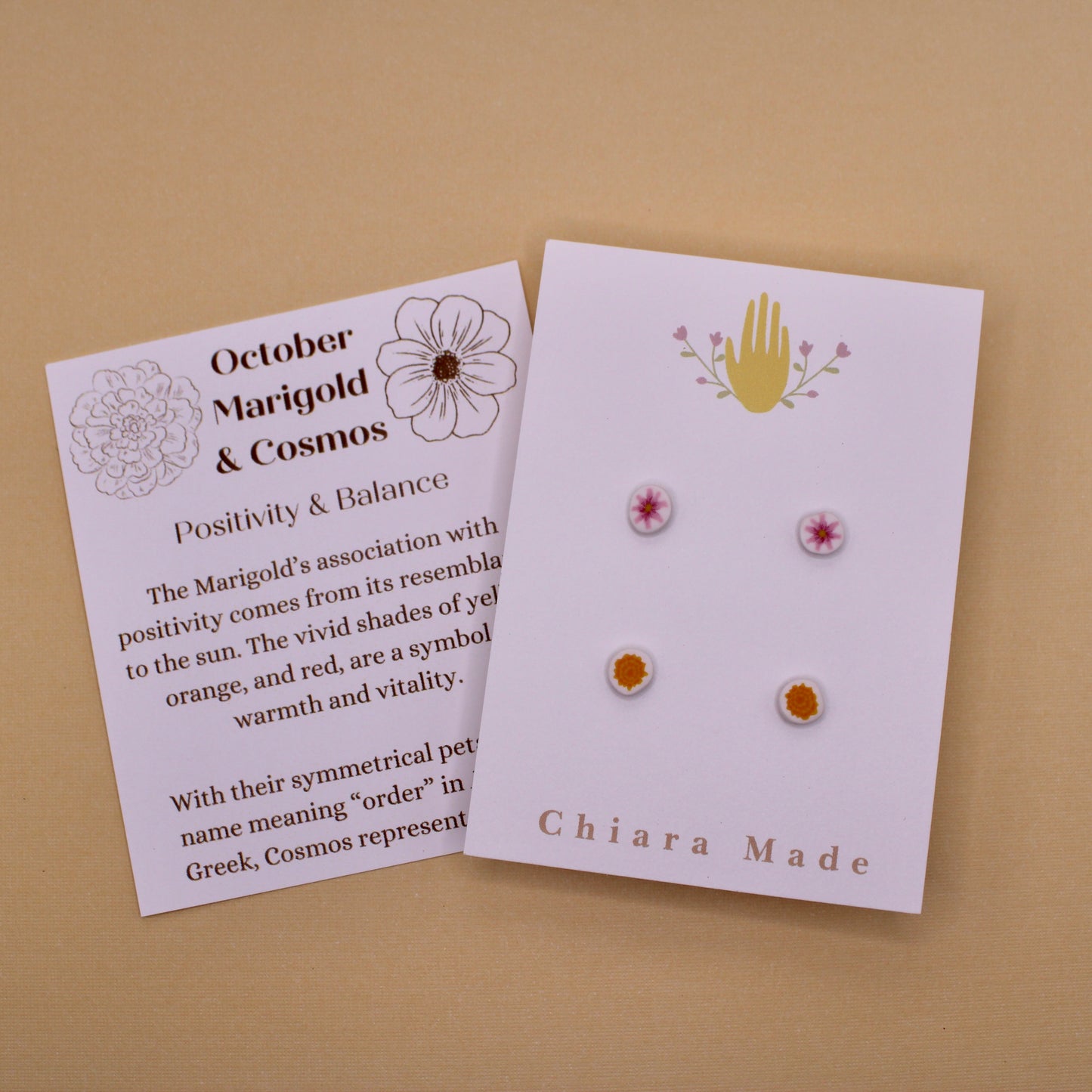 October Birth Month Flower Studs