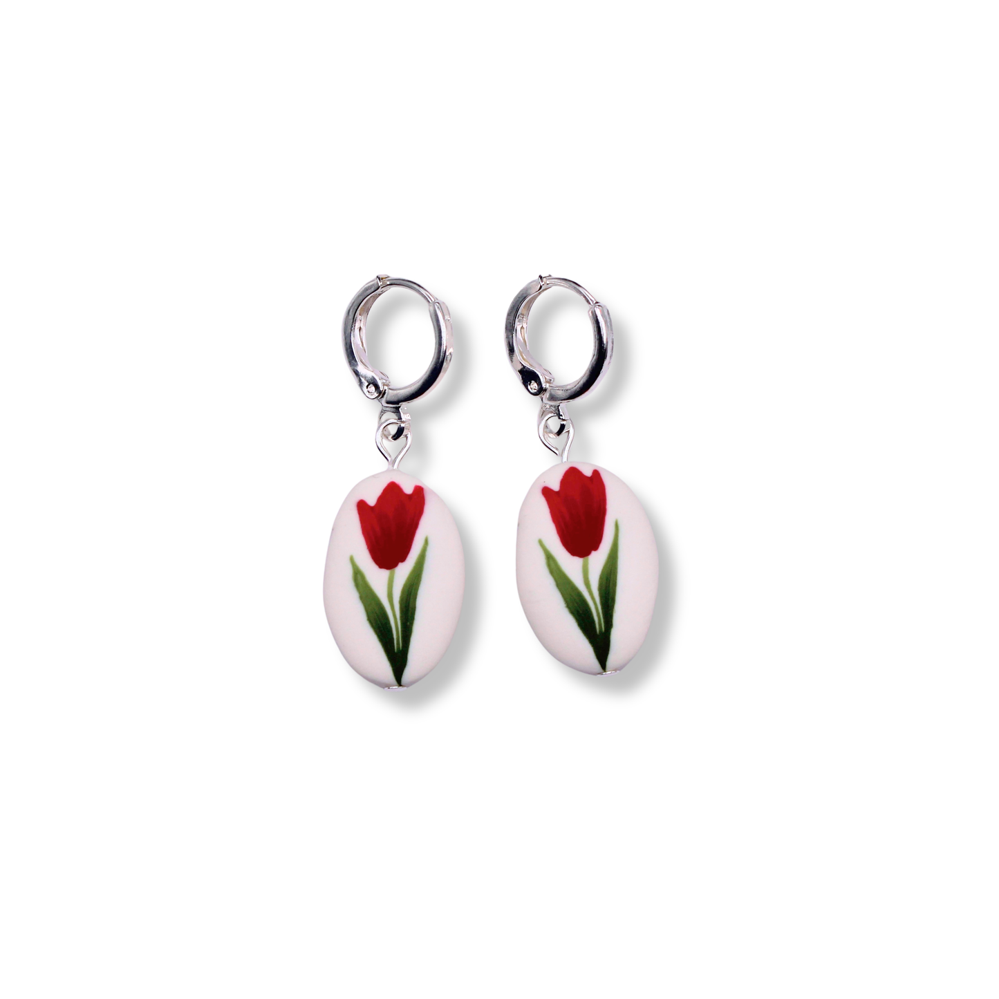 Magenta Tulip Hoops