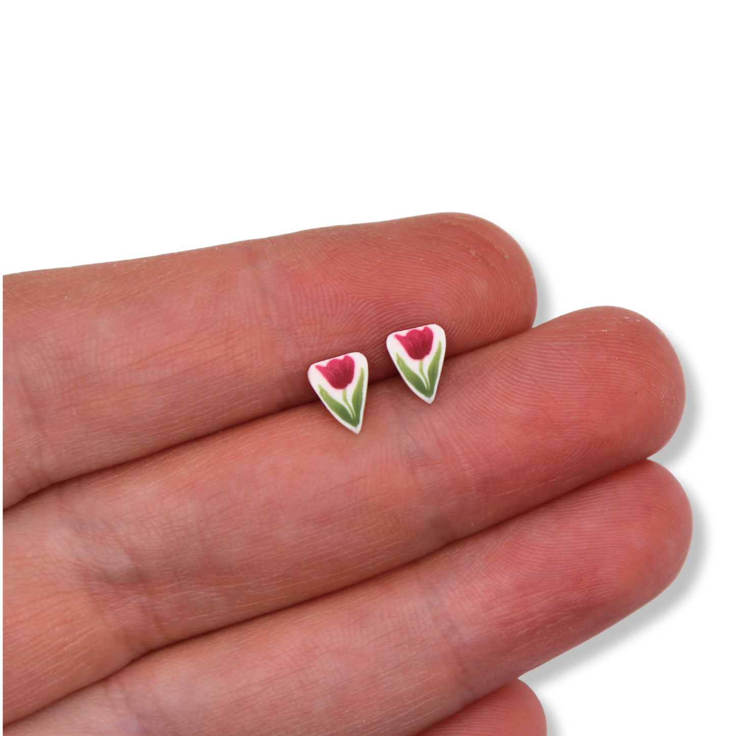 Magenta Tulip Studs