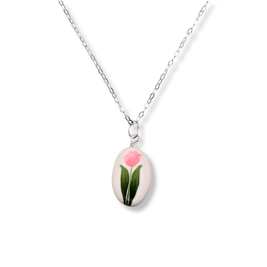 Pink Tulip Necklace