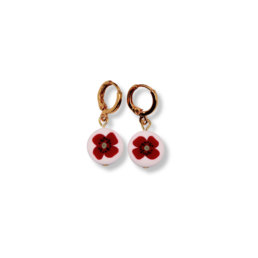 August Birth Month Flower Hoops