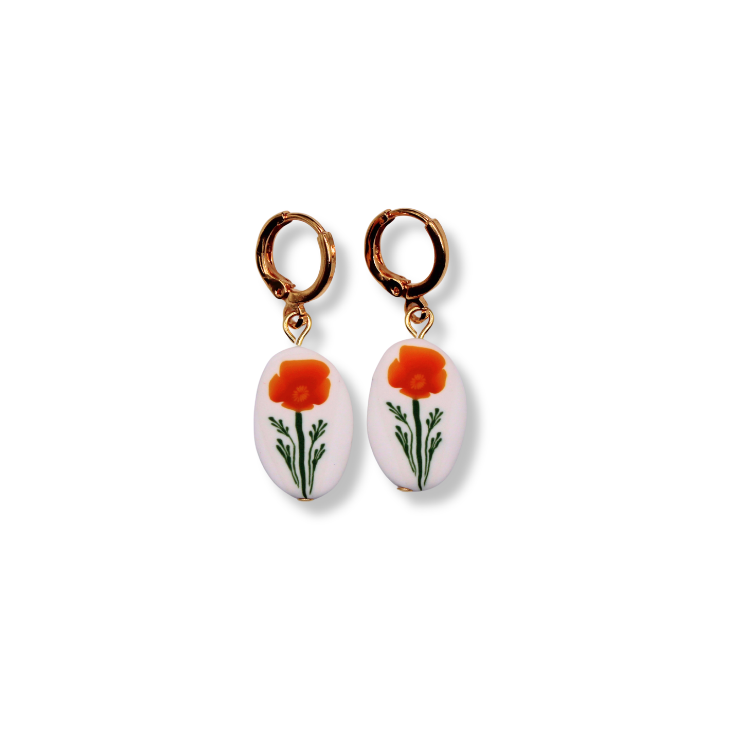 California Poppy Hoops