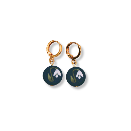 January Birth Month Flower Hoops