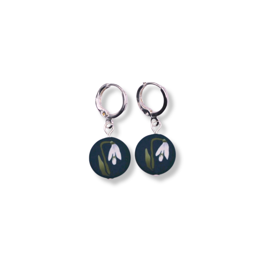 January Birth Month Flower Hoops