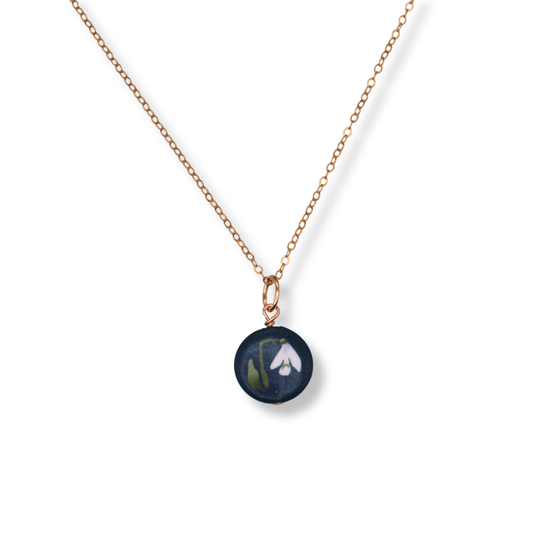 January Birth Month Flower Necklace