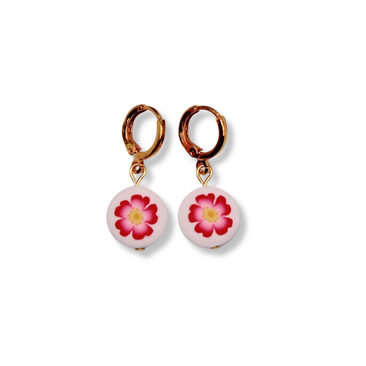 June Birth Month Flower Hoops