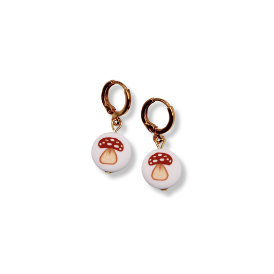 Orange Mushroom Hoops