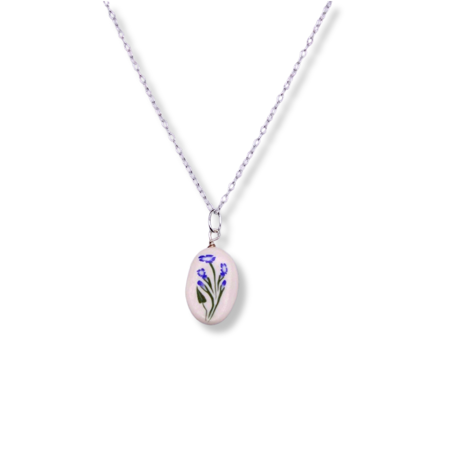 September Birth Month Flower Necklace - Morning Glory